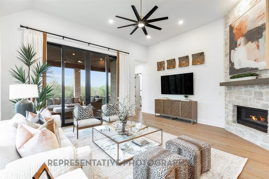 Furnished interior view inside a new home in Mustang Lakes: 60ft. lots, Celina (Image 15).