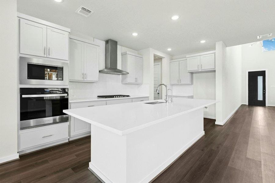 Furnished interior view inside a new home in Santa Rita Ranch, Liberty Hill (Image 6). Furnished interior view inside a new home in Santa Rita Ranch, Liberty Hill (Image 6).