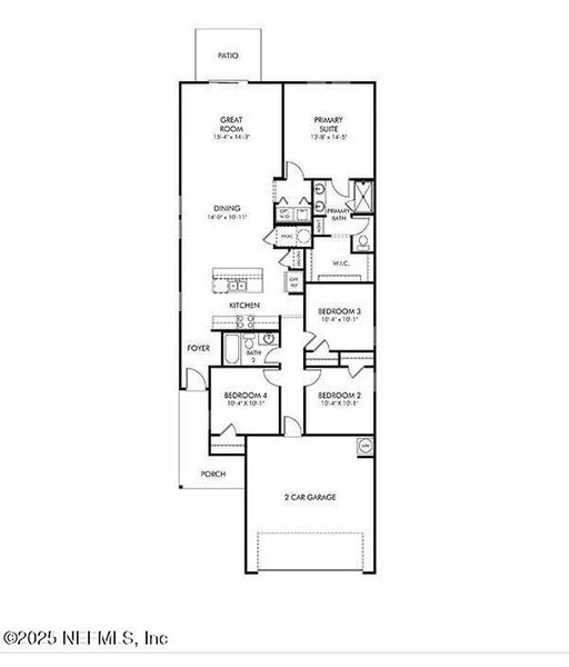 2D floor plan layout of this home in Flagler Village - Classic Series, Palm Coast, FL (Image 4). 2D floor plan layout of this home in Flagler Village - Classic Series, Palm Coast, FL (Image 4).