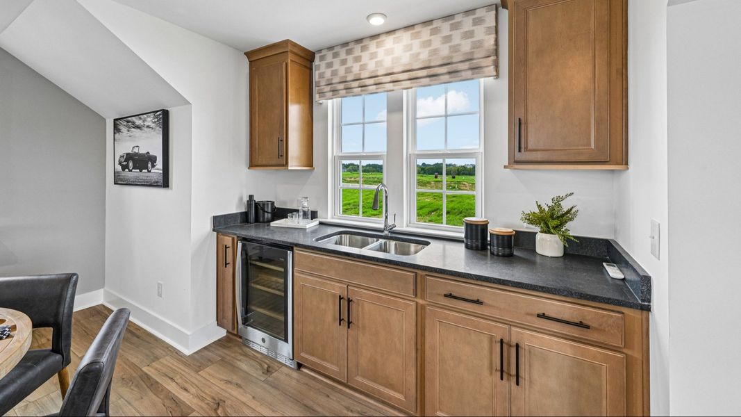 The Westport Plan by DRB Homes in Miller Farm - Detached garage upstairs game room kitchenette The Westport Plan by DRB Homes in Miller Farm - Detached garage upstairs game room kitchenette