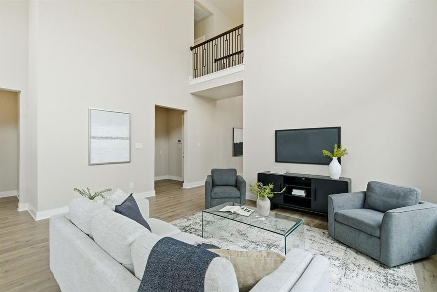 Furnished interior view inside a new home in Walsh, Fort Worth (Image 15). Furnished interior view inside a new home in Walsh, Fort Worth (Image 15).