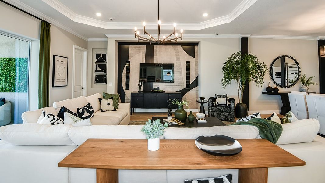 Representative furnished interior of a home built from the Pallazio by Taylor Morrison in Esplanade at McKinnon Groves, Winter Garden (Image 11).