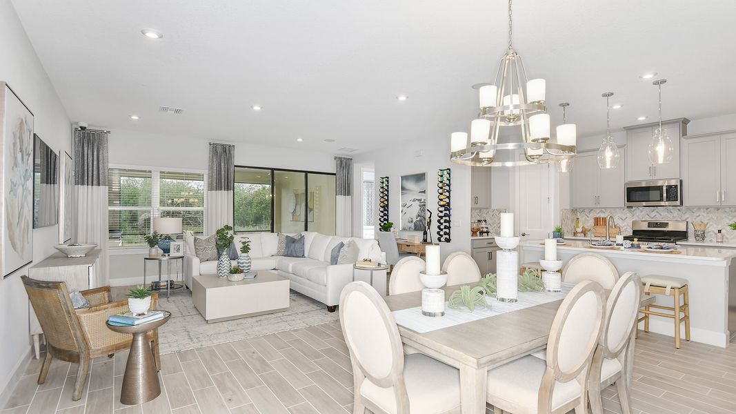 Furnished interior view inside a new home in Esplanade at Tradition, Port St. Lucie (Image 6).