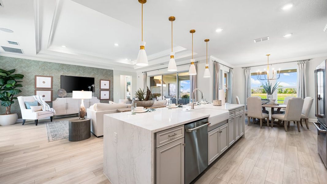 Representative furnished interior of a home built from the Tortola by Taylor Morrison in Victoria Lakes, Odessa (Image 12).