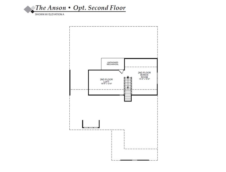 2D floor plan layout for the Anson by Eastwood Homes in The Enclave at French Quarter Creek, Huger, SC (Image 5).