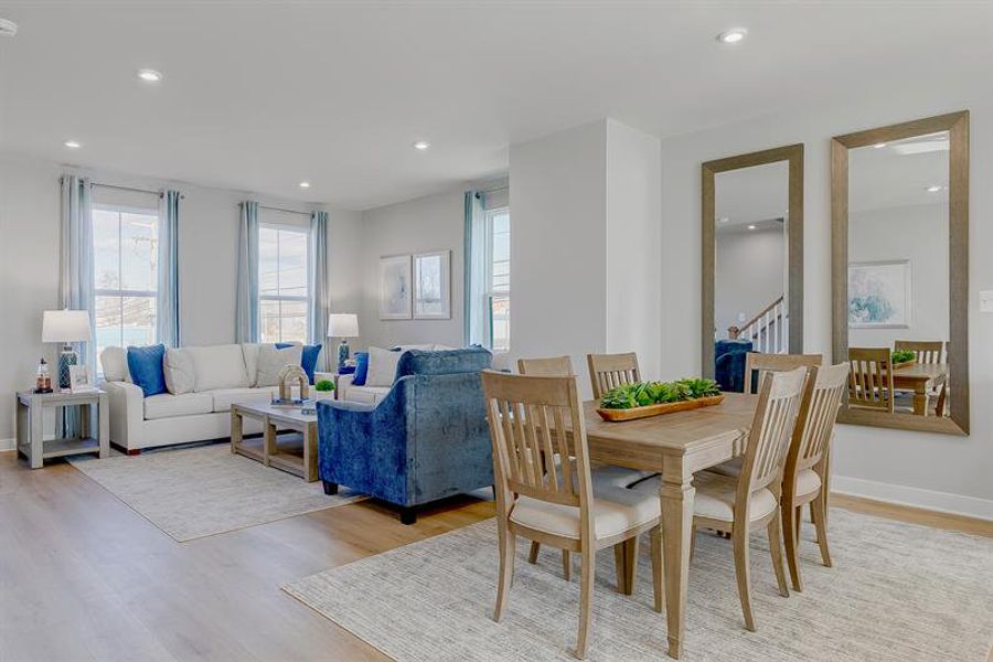 Representative furnished interior of a home built from the Mayer by Ryan Homes in Stowe Branch Townhomes, Charlotte (Image 14).