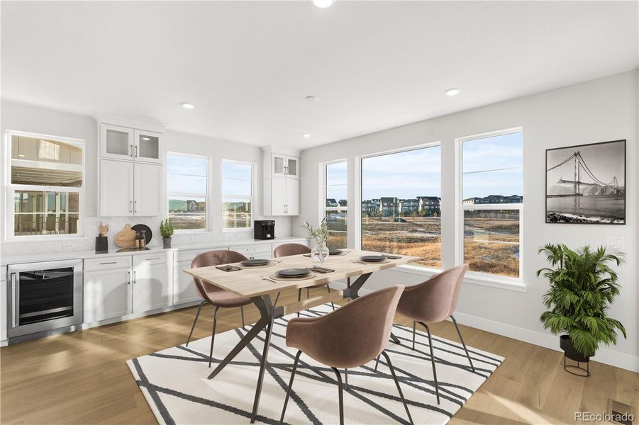 Furnished interior view inside a new home in Luxe at The Canyons, Castle Pines (Image 30).