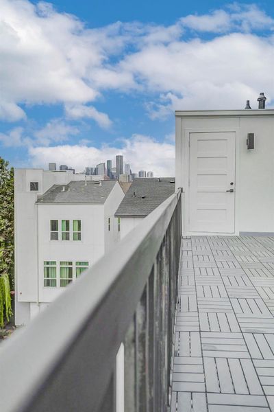 Exterior details and patio area of a home in , Houston (Image 1). Exterior details and patio area of a home in , Houston (Image 1).