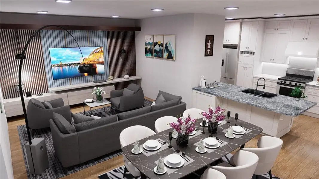 Furnished interior view inside a new home in , Hudson (Image 4).