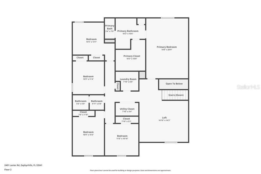 2D floor plan layout of this home in , Zephyrhills, FL (Image 7). 2D floor plan layout of this home in , Zephyrhills, FL (Image 7).