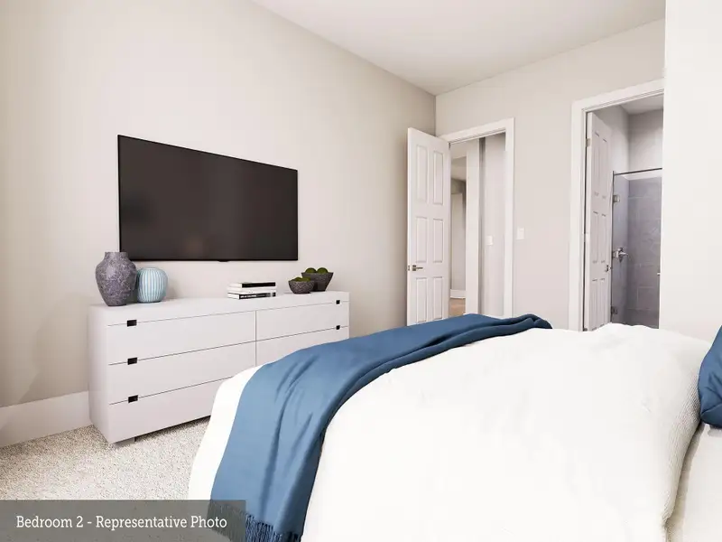 Furnished interior view inside a new home in The Woodlands Hills 70’, Willis (Image 9).