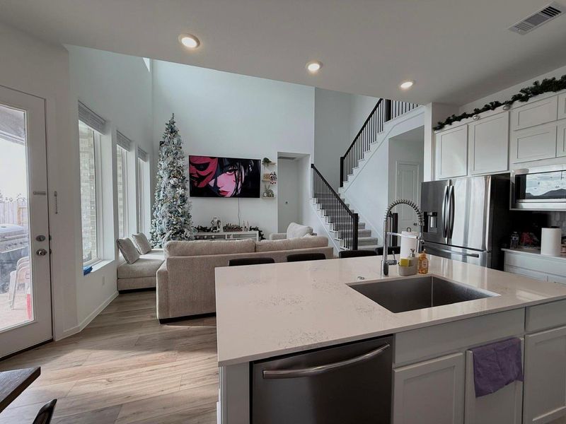 Furnished interior view inside a new home in Anniston: Richmond Collection, Katy (Image 3). Furnished interior view inside a new home in Anniston: Richmond Collection, Katy (Image 3).