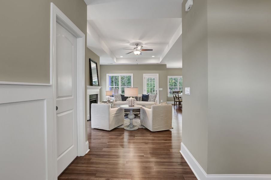 Representative furnished interior of a home built from the Sinclair by Bill Clark Homes in Osprey Landing, Southport (Image 4).