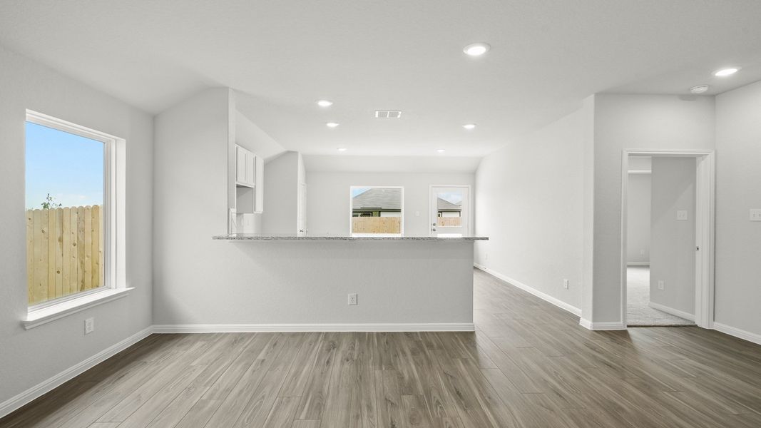 Family room to kitchen Family room to kitchen