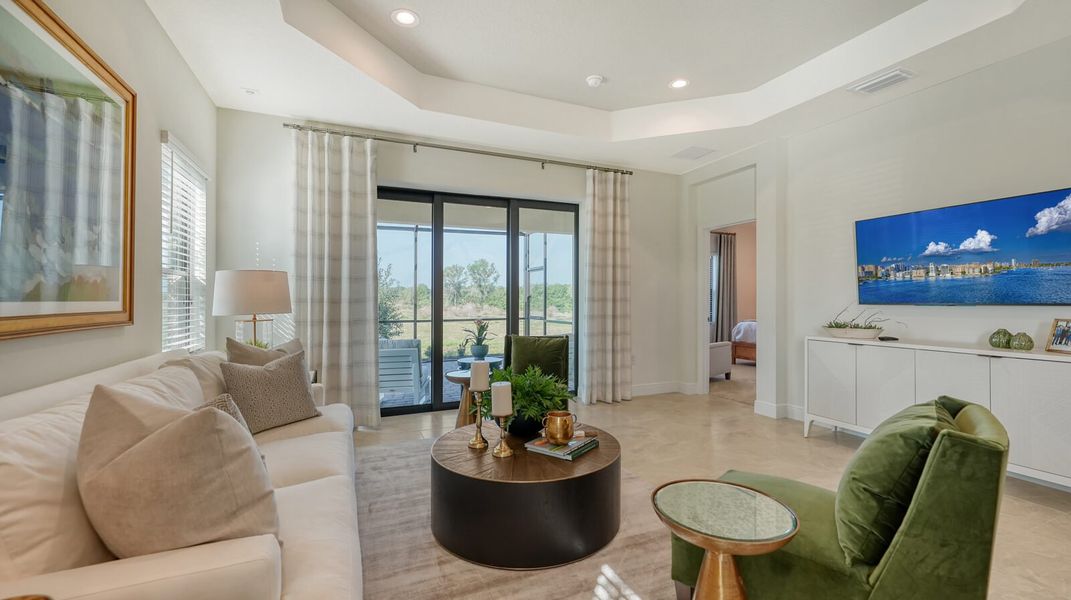 Representative furnished interior of a home built from the Sandcastle 2 by Neal Communities in Vistera of Venice, Venice (Image 10).