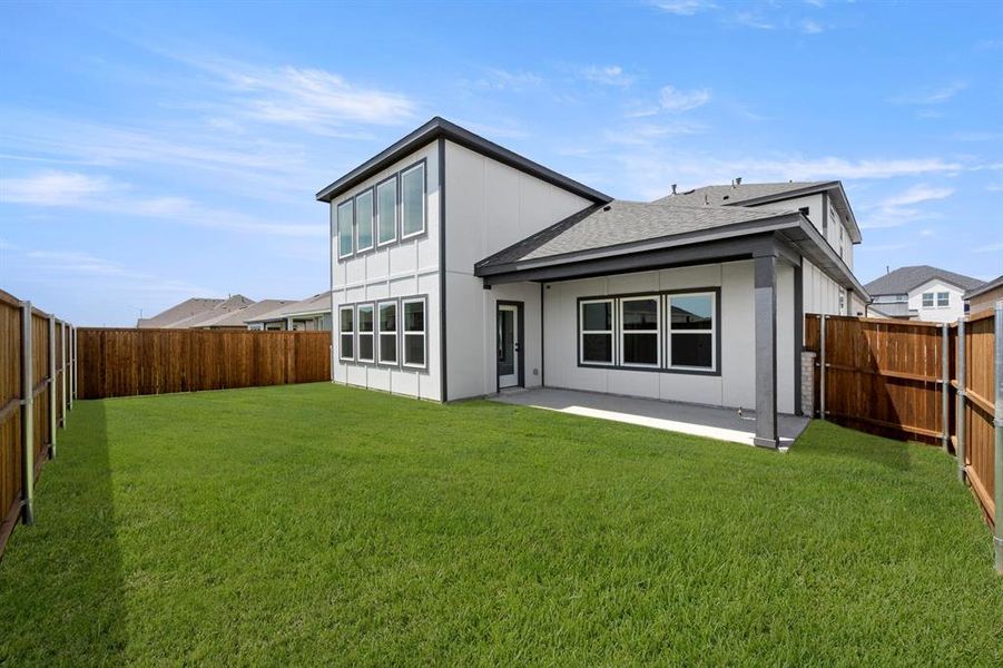 Exterior details and patio area of a home in The Meadows, Denton (Image 3).