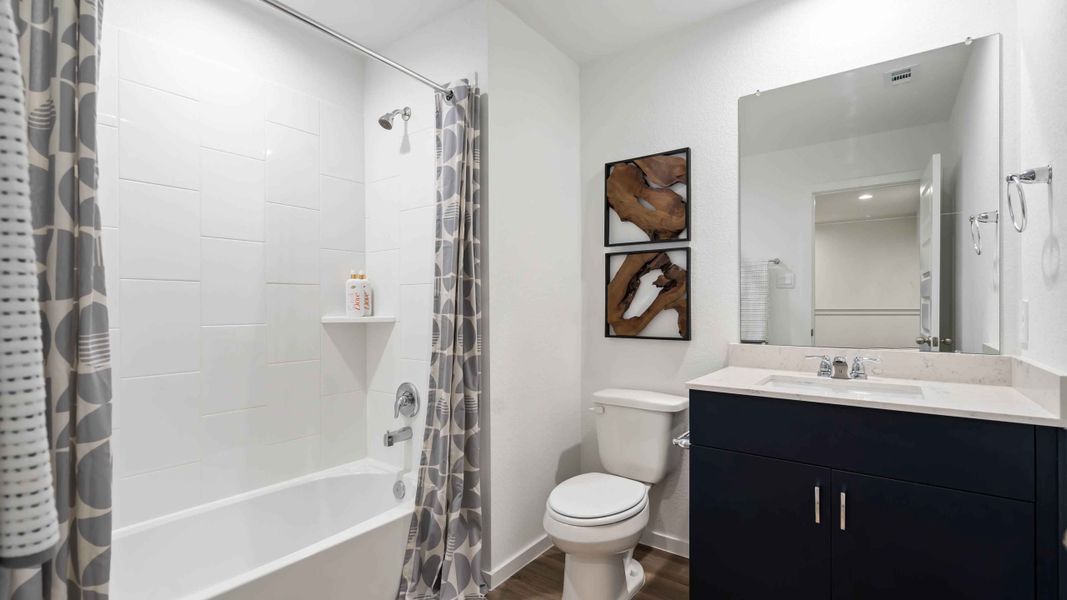 Furnished interior view inside a new home in Murphy Village, Missouri City (Image 15). Furnished interior view inside a new home in Murphy Village, Missouri City (Image 15).