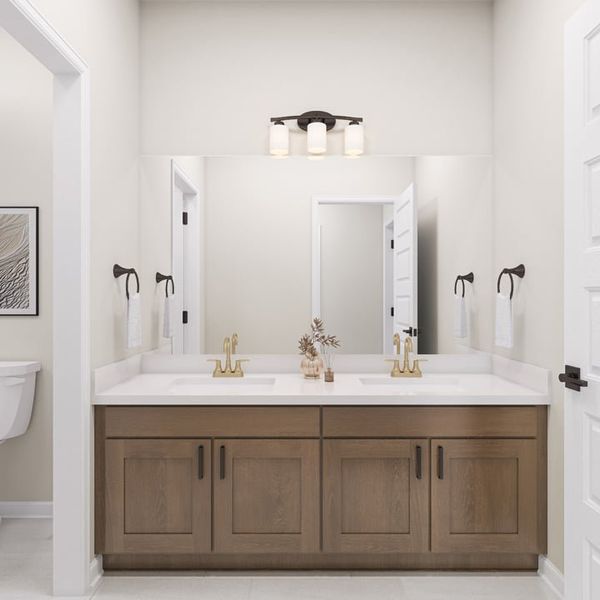 Furnished interior view inside a new home in Capitol Collection at Lariat, Liberty Hill (Image 24).