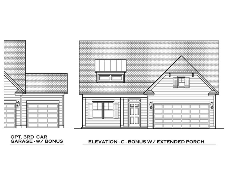 Elevation C - Extended Porch