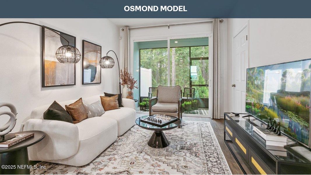 Furnished interior view inside a new home in Cordera Townhomes, St. Augustine (Image 6).