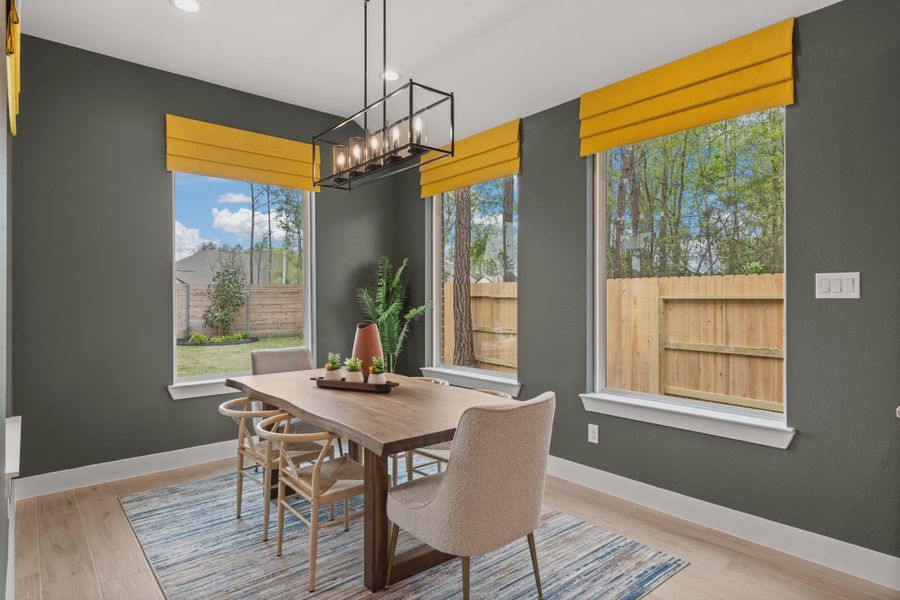 Representative furnished interior of a home built from the Bradford by Chesmar Homes in Artavia, Conroe (Image 10).