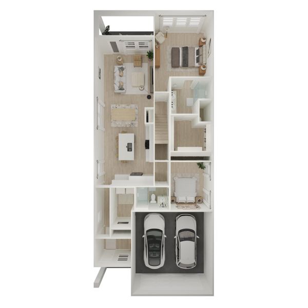 2D floor plan layout for the Silver Maple II by K. Hovnanian® Homes in Oakberry Trails, Waller, TX (Image 6).