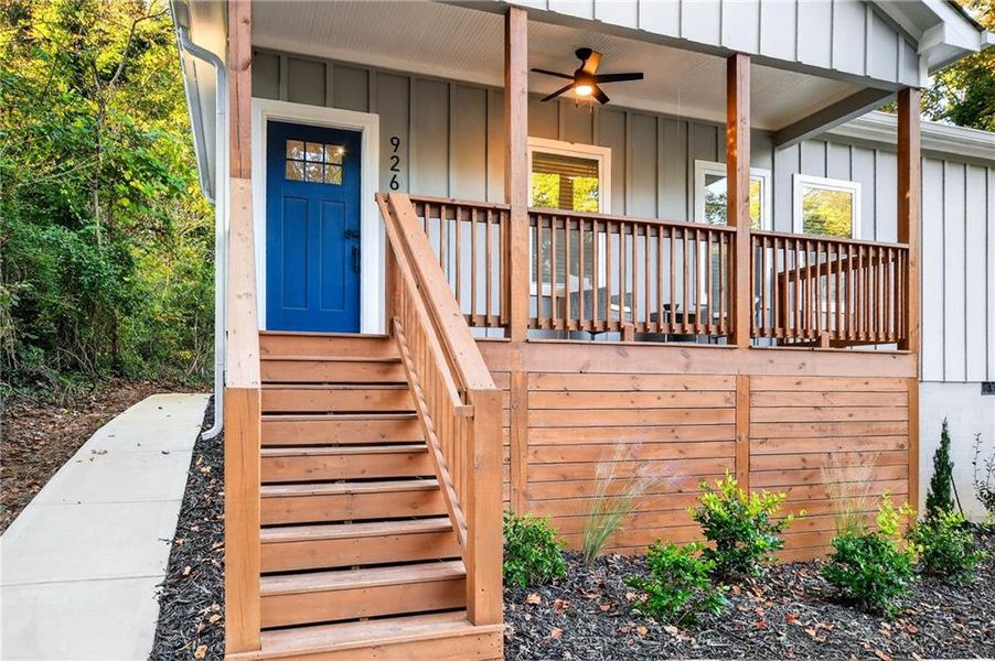 Exterior details and patio area of a home in , East Point (Image 1).