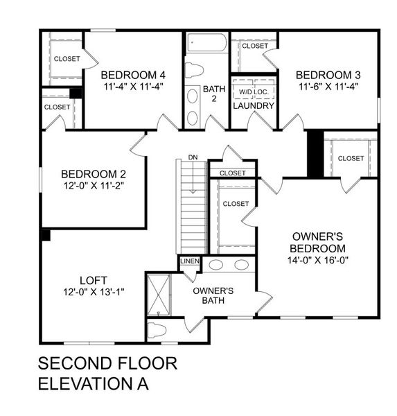2D floor plan layout for the Hazel by Ryan Homes in Baker Grove, Duncan, SC (Image 3). 2D floor plan layout for the Hazel by Ryan Homes in Baker Grove, Duncan, SC (Image 3).