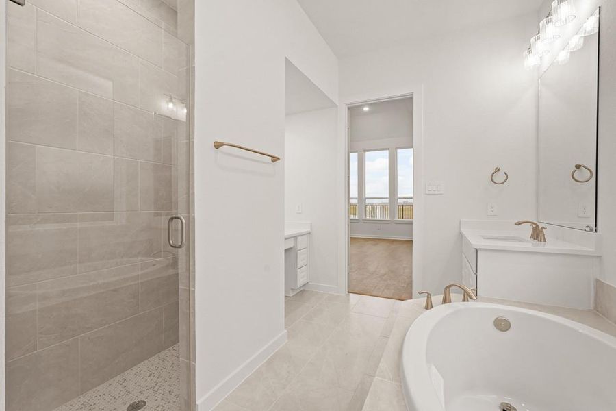 Furnished interior view inside a new home in Grange: 60ft. lots, Katy (Image 10).