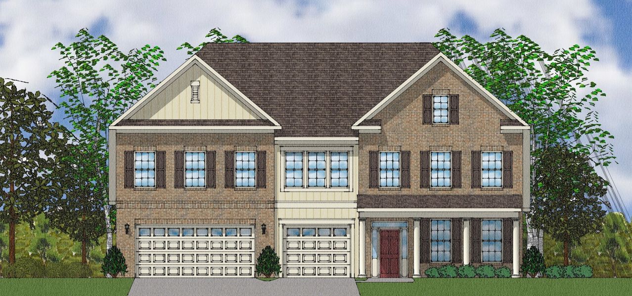 Representative exterior photo of a completed home built from the Patterson II - Elite Collection by Mungo Homes in Suter Estates, Easley, SC (Image 6).
