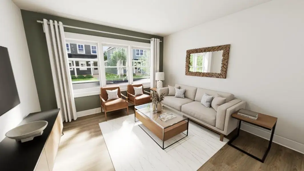 Furnished interior view inside a new home in The Preserve at Marks Creek, Knightdale (Image 9).