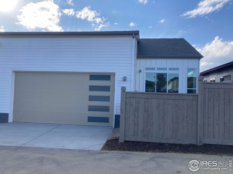 Two car garage on the alley