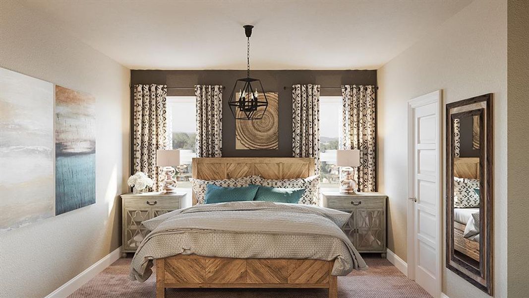 Beazer Homes Treeline Salado Floorplan. This is not a photo of the actual home, but is a photo of the Salado floorplan.