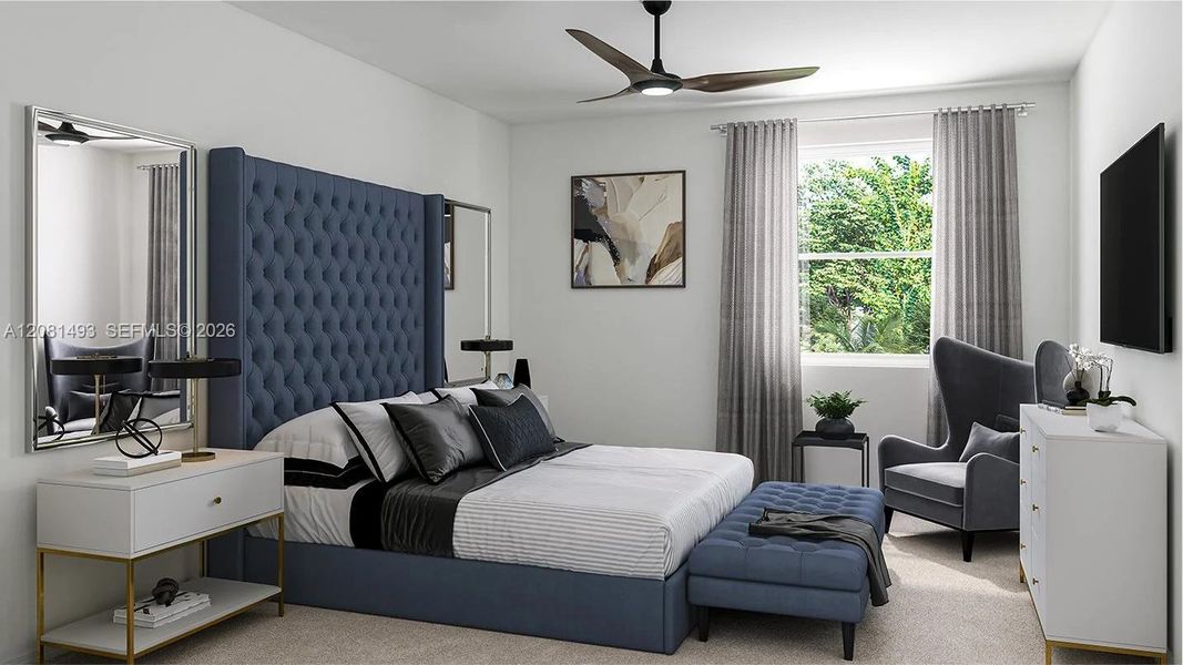 Furnished interior view inside a new home in Solstice, Miami (Image 9).
