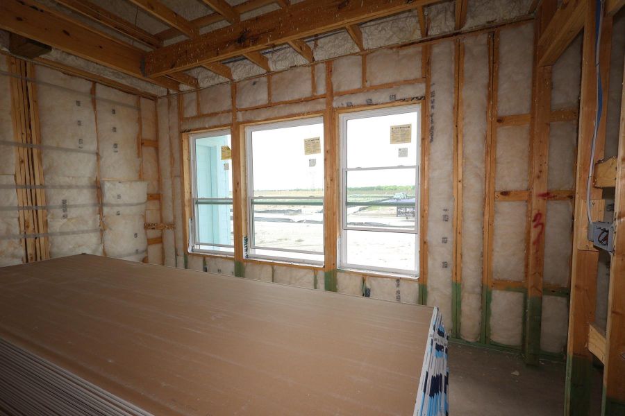 In-progress construction of a new home in Bridgeland Central: Emerald Heights - Enclave Row Collection, Cypress, TX (Image 8).