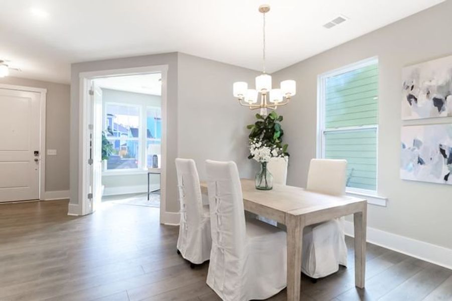 Representative furnished interior of a home built from the Inverness P by True Homes in Homecoming, Ravenel (Image 10).