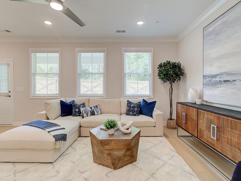 Furnished interior view inside a new home in Bluffs at Bells Ferry, Marietta (Image 12).