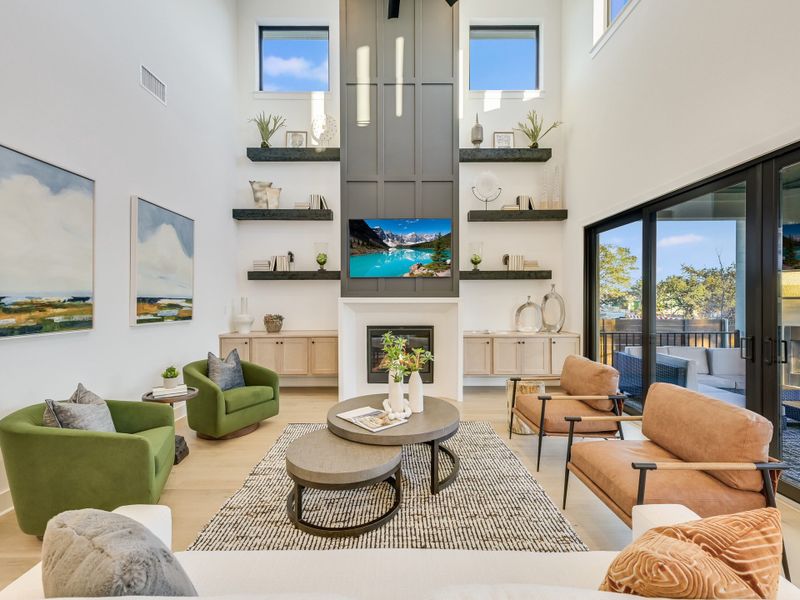 Representative furnished interior of a home built from the Topaz II by Giddens Homes in Riverstone, Georgetown (Image 7).