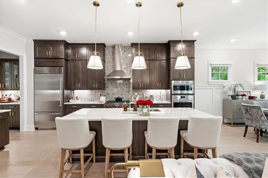 Furnished interior view inside a new home in Manning on the Square, Alpharetta (Image 8).