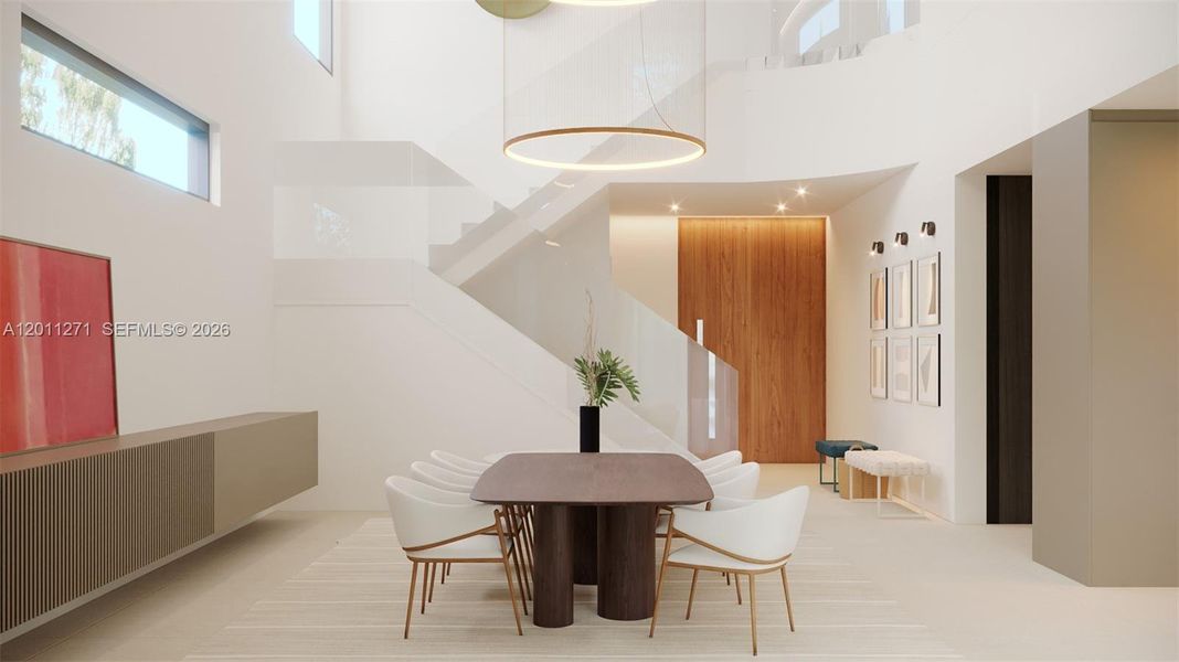 Furnished interior view inside a new home in , Miami (Image 7).