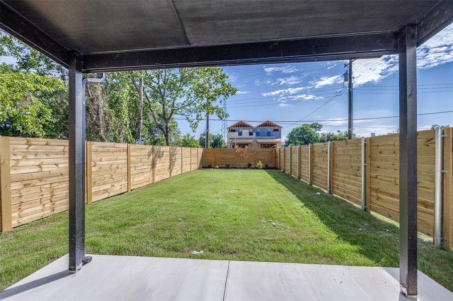 View of fenced backyard View of fenced backyard