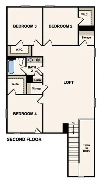 2D floor plan layout of this home in Spring Creek, San Antonio, TX (Image 4).