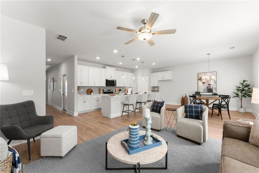 Furnished interior view inside a new home in , Dawsonville (Image 6).