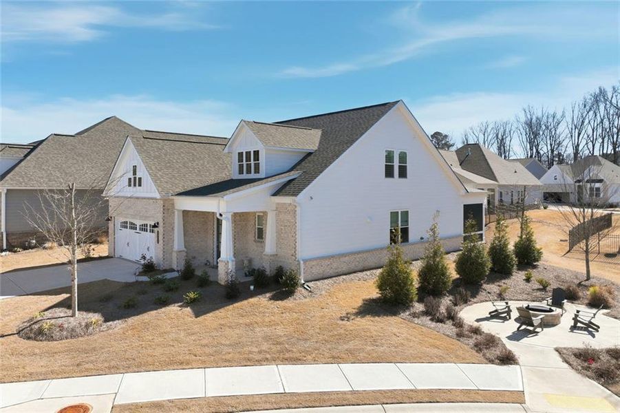 Front exterior of a new home in , Cumming, GA, highlighting curb appeal (Image 28).
