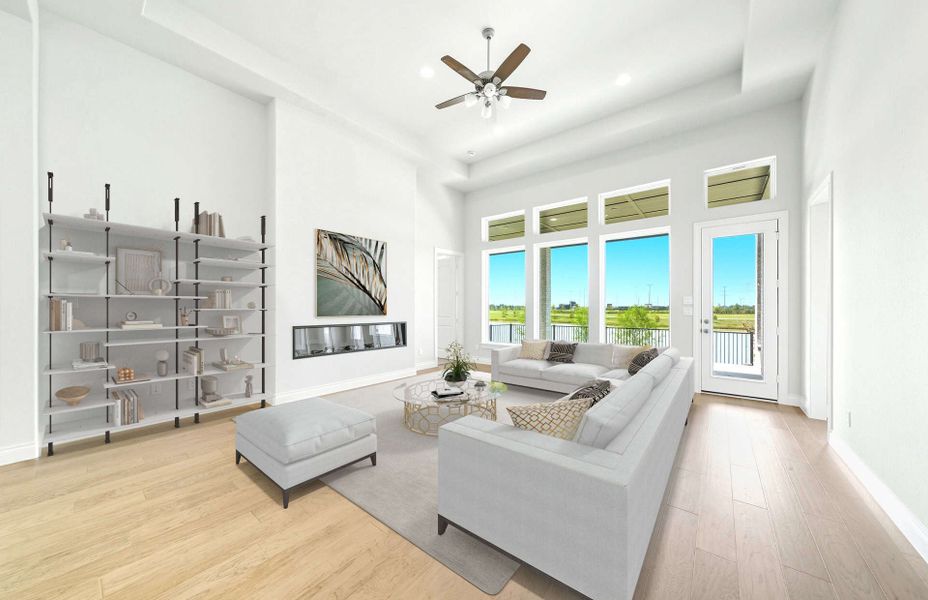 Representative furnished interior of a home built from the 3663 by Ravenna Homes in Artavia 70′, Conroe (Image 8).