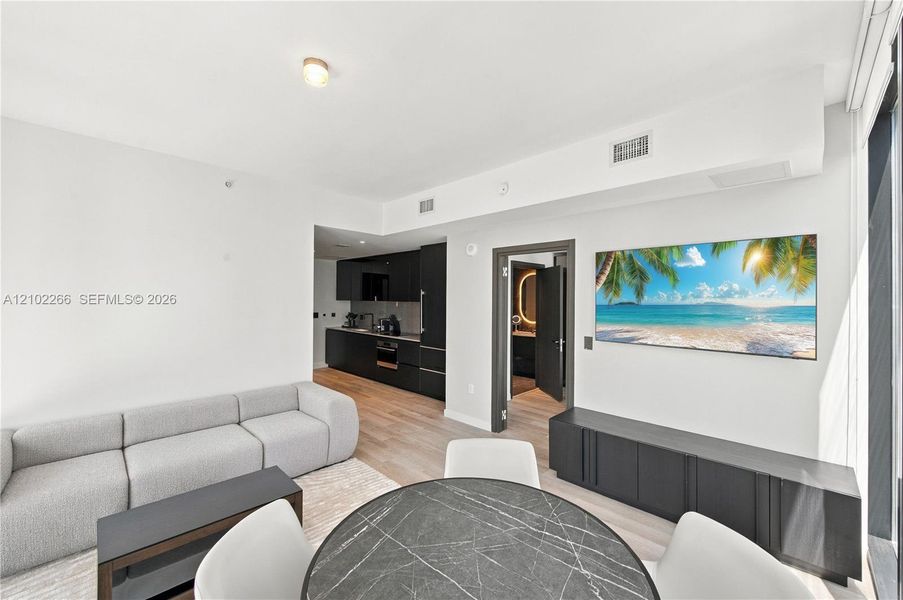 Furnished interior view inside a new home in , Miami (Image 8).