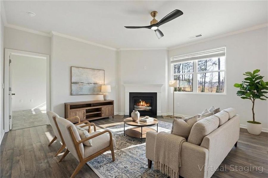 Furnished interior view inside a new home in , Braselton (Image 12). Furnished interior view inside a new home in , Braselton (Image 12).