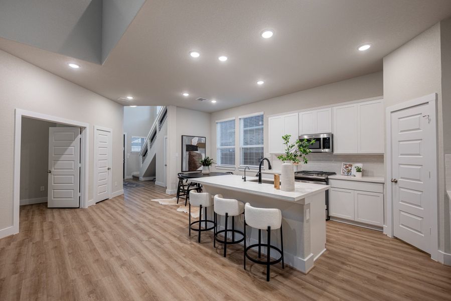 Furnished interior view inside a new home in Stillwater Ranch, San Antonio (Image 14). Furnished interior view inside a new home in Stillwater Ranch, San Antonio (Image 14).