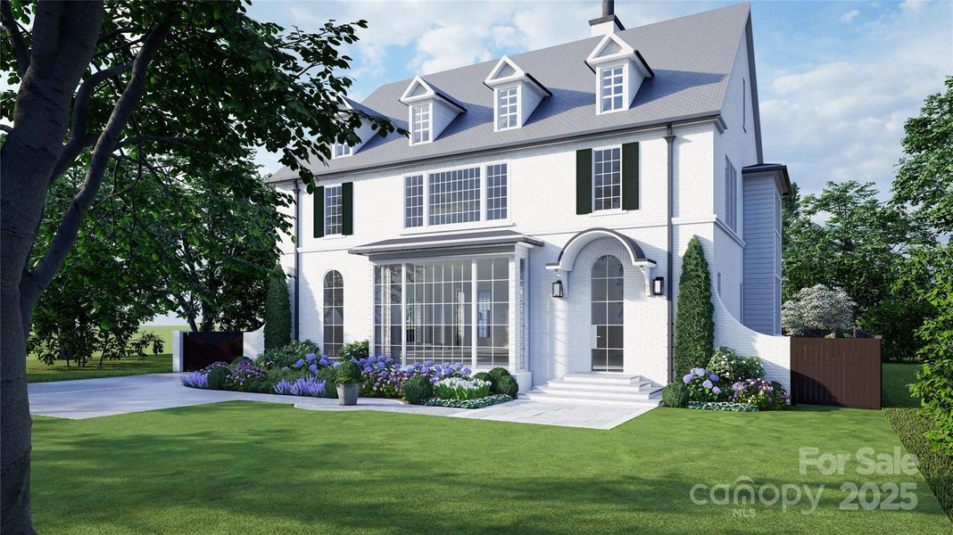 Front exterior of a new home in , Charlotte, NC, highlighting curb appeal (Image 1).