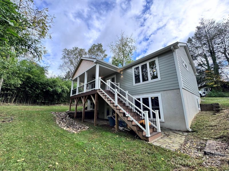 Exterior details and patio area of a home in , Asheville (Image 3).